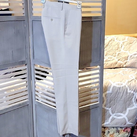EUC  Men's Kenneth Cole Reaction Stone/Light Oatmeal  Dress pants  30 x 32 - Picture 6 of 8